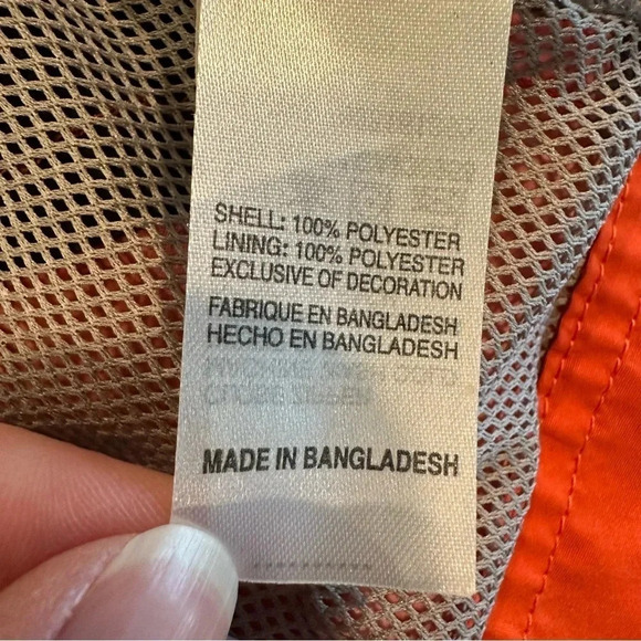 Nike Little Kid Jacket Zip Up Hooded Lightweight Orange Navy Blue Size 6 - Picture 8 of 10